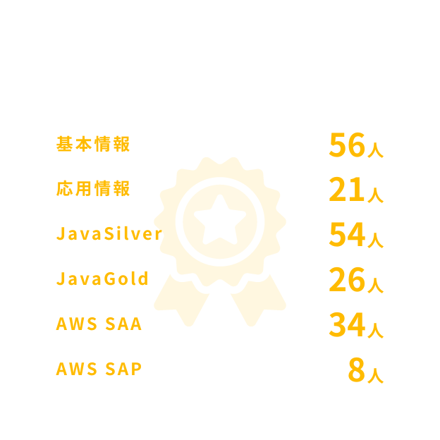 資格取得実績の画像