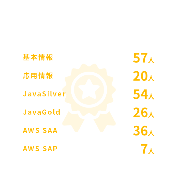 資格取得実績の画像